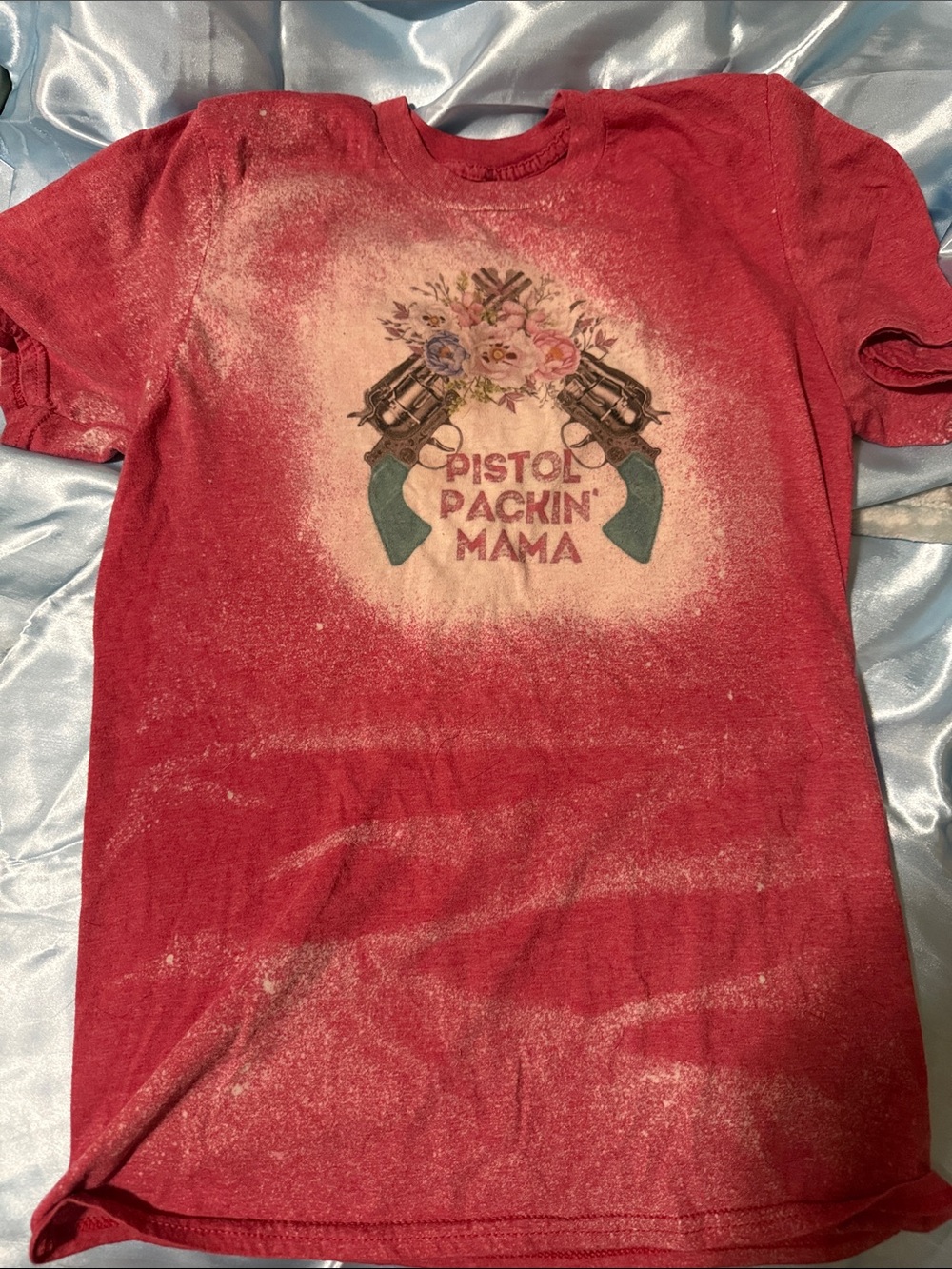 Pistol Packin' Mama Graphic Tee - Red